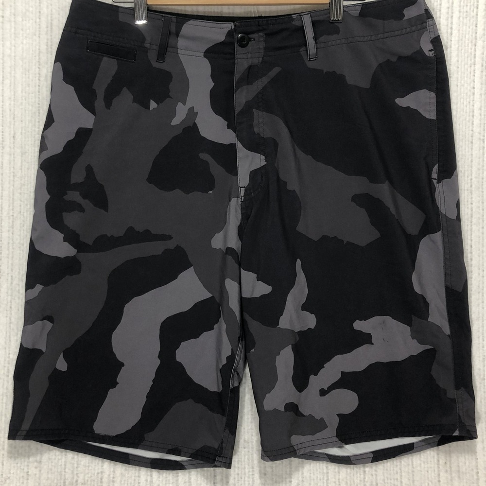 Joe Boxer Mens Grey Black Camouflage Board‎ Shorts Swim Trunks Size 36